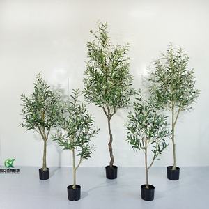 Arbre d'<span class=keywords><strong>olivier</strong></span> artificiel en plastique de 150 cm dans un pot, style nordique, décoration intérieure pour le bureau à domicile - Product Image 4