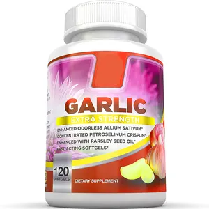 Private Label Oem Manufacture Black Efficacy Garlic Oil Softgel Exract Soft Garlic Capsules