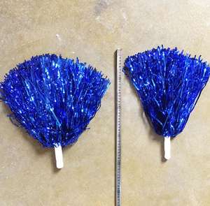 Cheerleading Pom Poms Cheer Metallic-Folien-Quasten mit Griff für Spiele, Sport, Tanz, Party, Fußball, Basketball, Sportbühne <span class=keywords><strong>M</strong></span> - Product Image 6