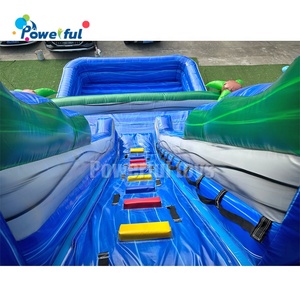 مارات مزدوجة زرقاء قابلة للنفخ منزلقة <span class=keywords><strong>n</strong></span> منزلقة المدينة في الهواء الطلق تأجير الأحداث المستخدمة - Product Image 6