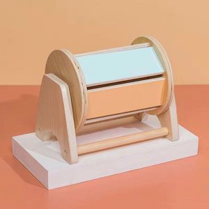 Montessori Kids Wooden Sensory Coin <b>Box</b> Drawer Game Educational Preschool Training <b>Drum</b> Infant Baby Materials Teaching Aids Toys - Product Image 5