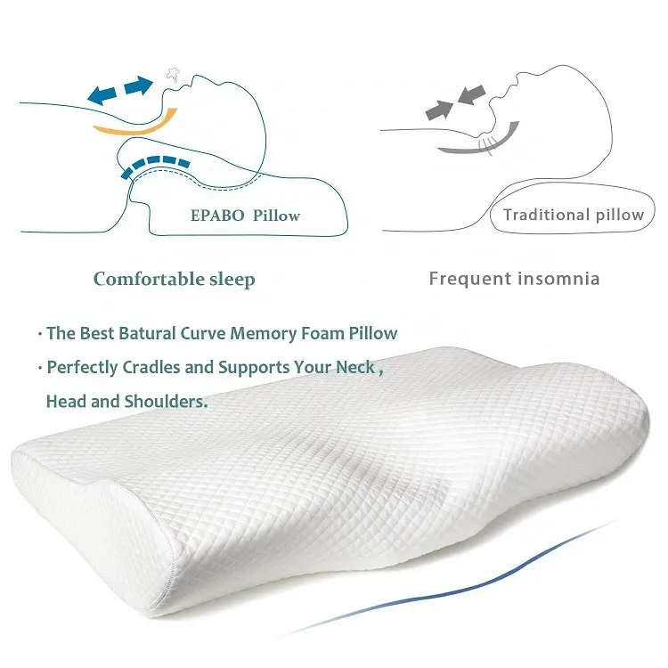 睡眠のためのいびき防止フォームメモリベッドバタフライバック整形外科頸部ウェッジ枕