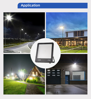 Projecteur LED extérieur commercial DOB, design vertical mince, 10W-300W, 30000 lumens max, étanche IP66