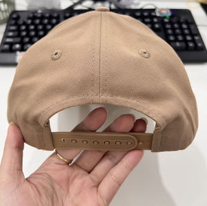 Gorro de Béisbol Personalizado de 5 Paneles, Sin Estructura, Color Crema Caqui, con Visera Plana, Cierre a Presión, Parche Bordado con Logotipo, para Pesca, Caza y Deportes al Aire Libre - Product Image 2