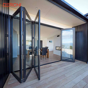 Di alta qualità a basso prezzo standard di taglio termico in alluminio Bi piega esterno in vetro Bifold pieghevole porte a fisarmonica - Product Image 6