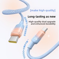 Cable de Datos USB-C con Carga Súper Rápida de 120W, Cable de Carga para Automóvil, Trenzado
