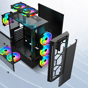 ZeroMaster Gabinete de computadora de escritorio negro ATX Micro ATX Placa base compatible con caja de computadora de juegos de alta calidad <span class=keywords><strong>Torre</strong></span> de Puerto USB - Product Image 4