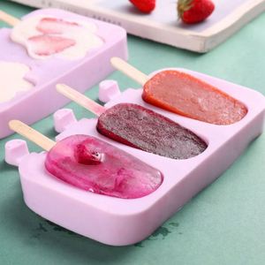 แม่พิมพ์ไอติมแท่งทำจากซิลิโคนแม่พิมพ์ทำน้ำแข็งสำหรับอบเค้กไอติมสโนว์แมนพร้อมแท่ง BPA ฟรี - Product Image 2