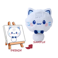 Peluche personnalisée 30 cm, super douce, avec doublure en maille et en nylon