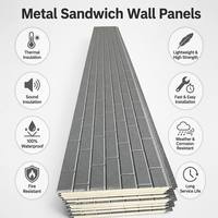 Panneaux muraux sandwich en PU, bardage extérieur en métal, imperméables, ignifuges, isolation thermique, panneaux décoratifs pour les murs de cabines portables