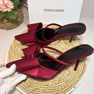 35-43 Bow Slingback Talon <b>Red</b> Color Trending 2025 Women Low <b>Heels</b> for Ladies Shoes - Product Image 6