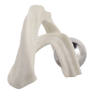 Scultura Sferica in Acciaio Inossidabile, Ornamento Decorativo per Casa, Bagno, Ufficio, Soggiorno, Pezzo d'Arte Chic - Product Image 2