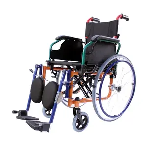 Sedia a rotelle pediatrica leggera pieghevole per bambini sedia a rotelle manuale per il trasferimento del paziente medico sedia a rotelle fornitore