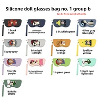 Pochette de rangement portable pour lunettes de soleil, en gel de silicone incassable, avec boucle de suspension, pour femmes, Groupe B