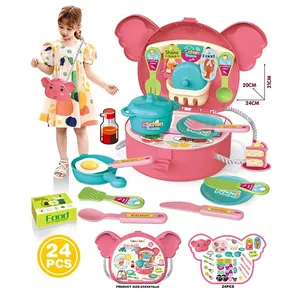 Samtoys Sac à bandoulière tête d'éléphant bon marché Pretend Play Preschool Series Kids Mini Kitchen Toy Sets pour garçon et fille