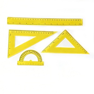 Juego de Papelería en Bolsa de Polietileno con Logotipo Personalizado, Juego de Reglas de Matemáticas de 30 cm, 4 Piezas, Regla de Plástico Transparente, Útiles Escolares para Niños - Product Image 3
