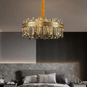 Lustre moderne de luxe en cristal arrondi, grand luminaire de plafond pour <span class=keywords><strong>salon</strong></span>, lustre moderne de luxe en cristal K9 pour hôtel et villa - Product Image 6