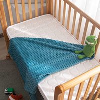 Preisgünstige Neugeborene Baby-Doppellagige Blase gestrichelte Fleece-Decke Polka-Punkte Platte Überwurf-Bettdecken für das Bett