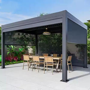 Lujo Moderno Aluminio Bioclimatique Pérgola Impermeable Exterior <span class=keywords><strong>Patio</strong></span> Trasero Gazebo - Product Image 2