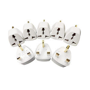 Adaptador <span class=keywords><strong>de</strong></span> Enchufe Eléctrico <span class=keywords><strong>de</strong></span> 2 Pines a 3 Pines del Reino Unido, 13A con Fusible, Plástico Blanco - Product Image 1