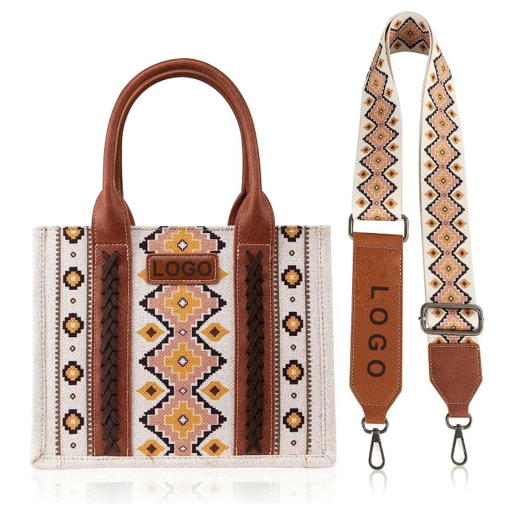 Boho Southwestern Dual Sided Print Canvas Tote for Women display picture 1