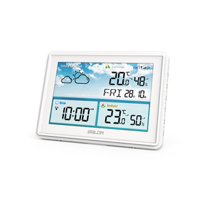 <span class=keywords><strong>Station</strong></span> météo sans fil <span class=keywords><strong>BALDR</strong></span> avec écran LCD couleur, thermomètre hygromètre intérieur/extérieur et horloge numérique - Product Image 5