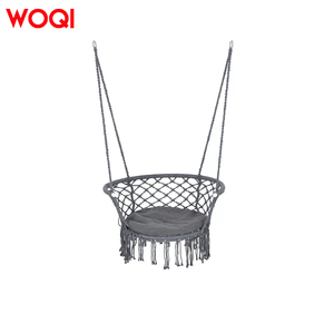 WOQI mobili da giardino esterno moderno bianco <span class=keywords><strong>Pod</strong></span> appeso uovo sedia con cuscini per balconi e parchi - Product Image 1