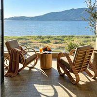 Fauteuils de jardin en rotin pour hôtels et restaurants, mobilier d'extérieur de loisirs