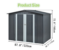 Nouveau type de cabane de jardin en métal facile à installer, imperméable et antirouille, pour outils de jardinage