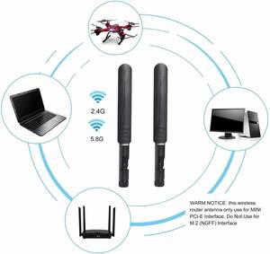 Заводская цена, всенаправленная внешняя антенна маршрутизатора 2,4 ГГц 5 ГГц Двухдиапазонная Wi-Fi резиновая антенна - Product Image 5