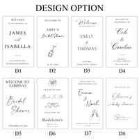 Letrero de Bienvenida de Lino Personalizado para Boda, Pancarta de Tela con Nombres y Fecha, Póster Colgante para Decoración de Ceremonia y Recepción