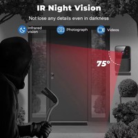 Harga Pabrik Murah Interkom Dua Arah HD Nirkabel Bel Pintu Keamanan Pintar dengan Kamera WiFi Sistem Bel Pintu dan Kamera Aiwit