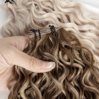 Extensions de cheveux Genius Weft à cuticules alignées, provenant d'un seul donneur, extensions de cheveux russes, Genius Weft Double Drawn