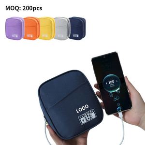 Cable Organizer Bag Mini Stylish Portable Compact Large Capacity Cable Organizer Bag for Travel - Product Image 2