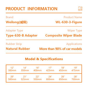 Lâmina de Limpador de Para-brisa de Carro 100% Borracha Natural de 14-28 Polegadas, Multi-funcional, Limpeza Clara, Adaptada para 99% dos Carros - Product Image 5