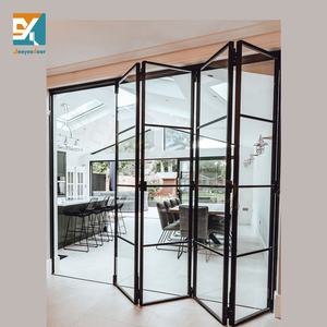 Seeyesdoor <span class=keywords><strong>Porte</strong></span> pliante extérieure résistante aux ouragans <span class=keywords><strong>Porte</strong></span> pliante en accordéon <span class=keywords><strong>Porte</strong></span> en verre pliante Patio en aluminium Portes pliantes - Product Image 2