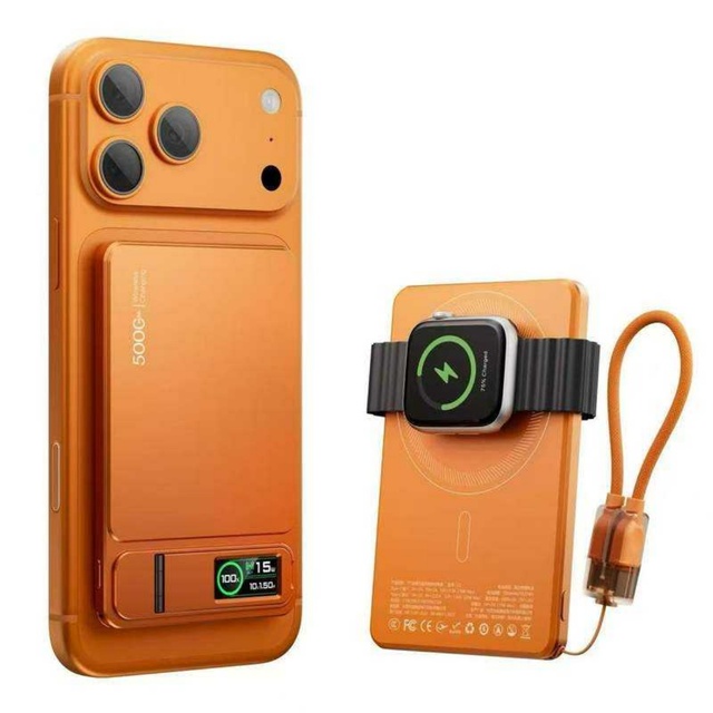 PD Custom logo Alu Ultra Thin Power Banks Battery Pack Mini Powerbank Portable Charger Wireless Magnetic Power Bank 10000mah