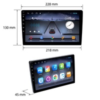 Lecteur audio de voiture Android Meihua TS7 9 pouces/10 pouces avec GPS intégré, émetteur FM, amplificateur, prise en charge de la carte SD pour Mazda - 32 Go stéréo