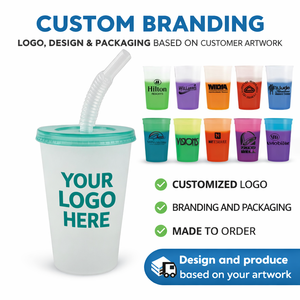 Cold Color Changing Plastic Tumbler Cup With Straw and Lid for Promotional Campaigns Factory Custom Printing Packaging Logo