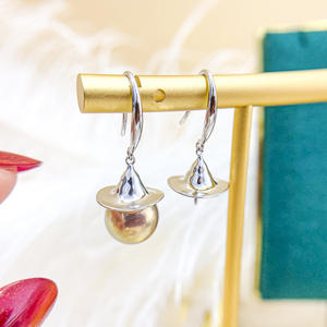 ขาตั้งต่างหูเงินแท้ S925 รุ่น 20998 สำหรับไข่มุกทรงกลมขนาด 8-12 มม. อุปกรณ์ DIY สำหรับทำเครื่องประดับไข่มุกแบบหลวม ดีไซน์ทันสมัย - Product Image 1