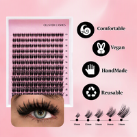 540 Cluster 30D-100D Ketebalan Campuran 8mm-16mm Buku Tray Bulu Mata Palsu Grosir Distributor Kecantikan Suplai Bulu Mata