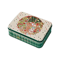 Boîte en métal personnalisée de grande taille, rectangulaire, carrée, alimentaire, pour biscuits sucrés, boîte en métal pour gâteaux personnalisée, boîte d'emballage en métal blanche