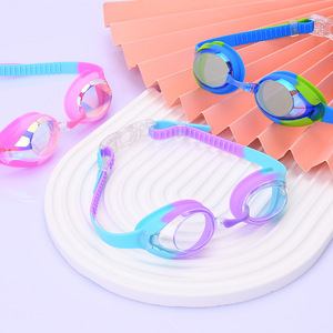 Gafas de natación para niños, lentes de PC, impermeables, antivaho, para niños, con lentes de espejo de alta definición galvanizadas - Product Image 1