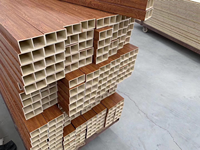 Tubos de madera Wpc, columna de soporte para decoración de techo de oficina