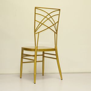 Sillas de Boda Modernas Apilables, Duraderas y Económicas, Precio de Fábrica al por Mayor, Sillas Metálicas Doradas de Lujo para Exteriores, Ecológicas, para Hoteles - Product Image 5