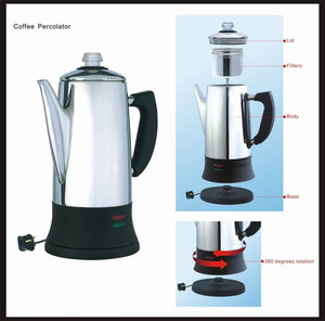 Machine à café portable de style italien en acier inoxydable 304 de qualité supérieure, 1,8 L, <span class=keywords><strong>12</strong></span> <span class=keywords><strong>tasses</strong></span>, personnalisable - Product Image 4
