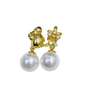 22478DIY Accessoires en perles Argent 925 Clous d'oreille vide, forme fleur et lapin, pour femme, avec perles de 9-13mm, Boucles d'oreilles pendantes tendance - Product Image 5