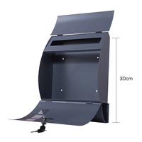 Boîte aux lettres murale de sécurité en métal durable, étanche, avec revêtement en poudre, pour courrier américain, vente en gros