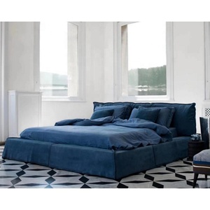 Camas Modernas Italianas de Lujo King Twin Orange, Elegante Cama con Plataforma, Cabecera de Hotel, Diván, Cabecera Suave - Product Image 2