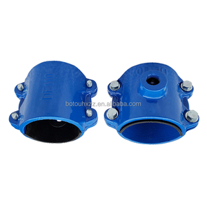 Collier de serrage en fonte <span class=keywords><strong>pour</strong></span> tuyau flexible en PVC, revêtu de résine époxy haute <span class=keywords><strong>pression</strong></span>, avec raccords en T et en selle - Product Image 1